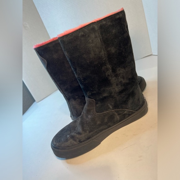 Vans Kira Boot Black Fleece Lined Pink Women’s 7 - Picture 2 of 9